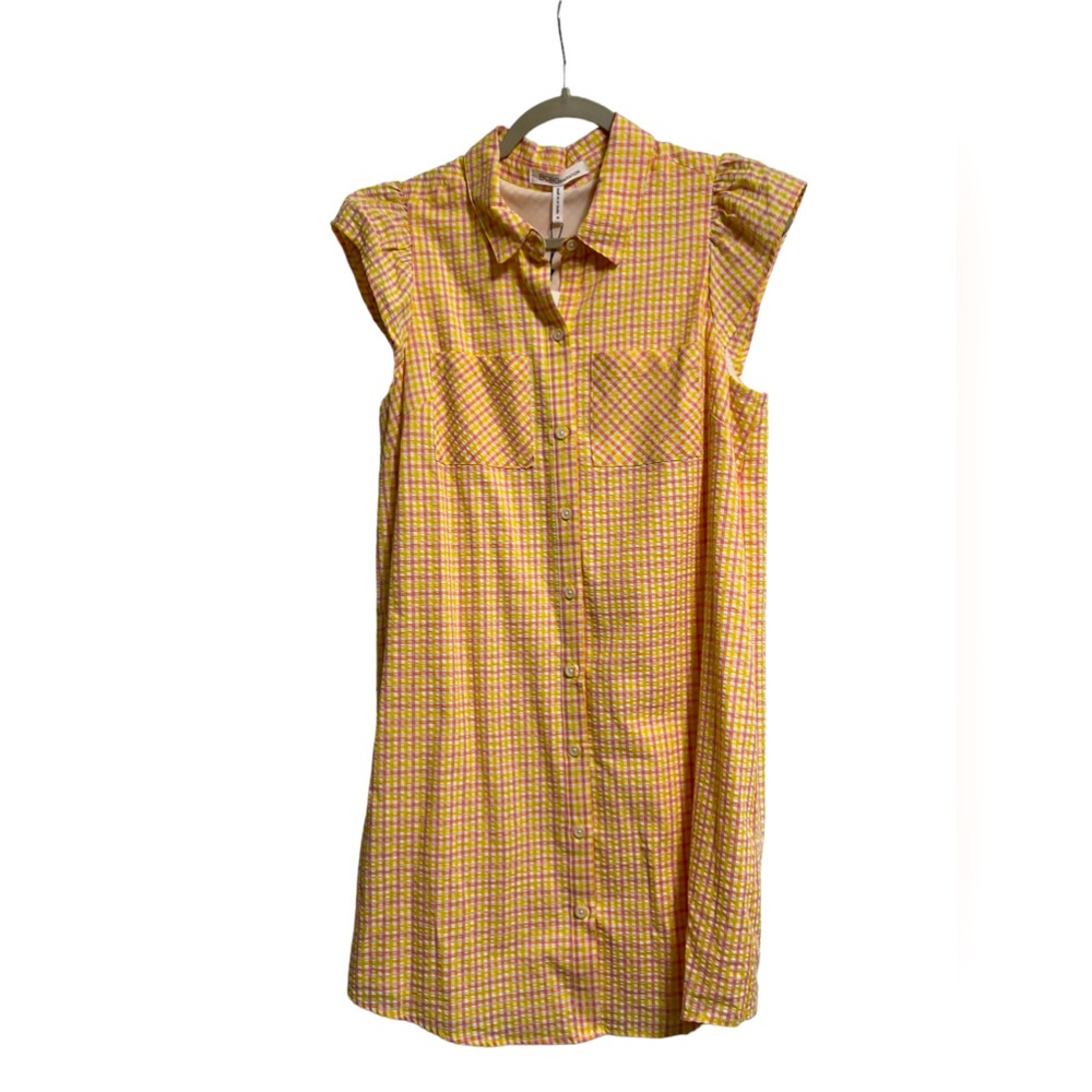 BCBGeneration Shirt Dress Yellow & Pink NWT
